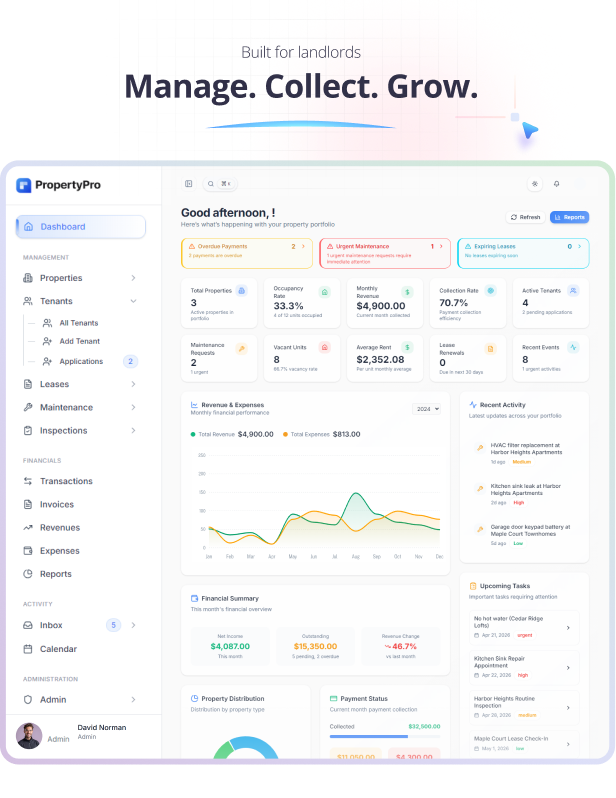 PropertyPro – Property Management, Tenant Portal & Rental Software